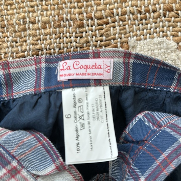 La Coqueta Girls Plaid Pinafore Skirt - Picture 6 of 6